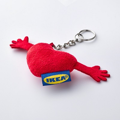 The IKEA heart shaped keyring.